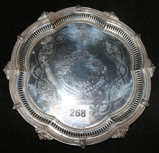 Silver salver by Mappin & Webb, Sheffield 1891